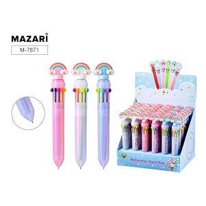 Авторучка 10цв. M-7871* Радуга