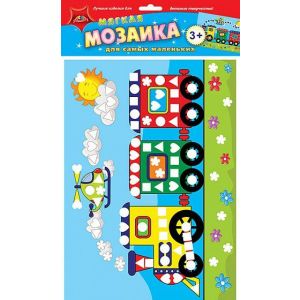 Мозаика мягкая для самых маленьких С3080-09 ЦВЕТНОЙ ПАРОВОЗИК