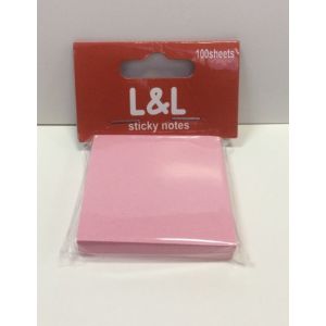 Самоклеющийся блок 50*50 100л. розовый L&L 216047-3