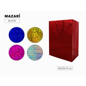 Пакет подар. 26*32*13 бум. M-8191 ГОЛОГРАФИЯ