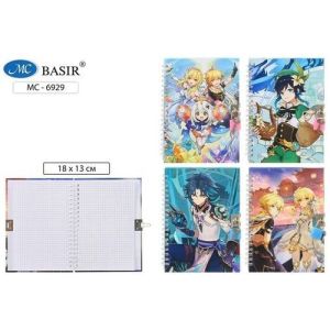 Блокнот дет. на замочке МС-6929 18*13см Аниме