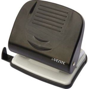 Дырокол 30л. «deVENTE. Stripe» 4020343 усиленный корпус, с лин,черный