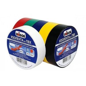 Изолента 15*20 м цв. красный;UNIBOB 130 мкм электроизоляционная 59646