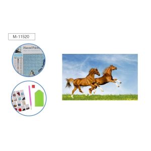 Мозаика алмазная по номерам 25*30 М-11520 КОНИ
