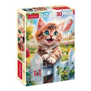 Макси-пазлы 30эл. А4 30ПЗ4_34431 Счастливый котик