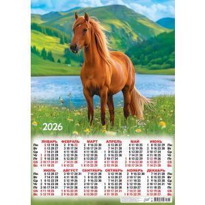 Календарь А2 2026 Символ года ПО-26-031 Рыжий красавец