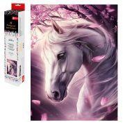 Мозаика алмазная по номерам 30*40 70809 ЛОШАДЬ И САКУРА