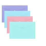 Папка на кнопке А4 ErichKrause® Diagonal Pastel 50322 непрозр. ассорти