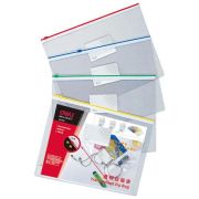 Папка на молнии А4 DELI 5526+карман под визитку 0,18мм