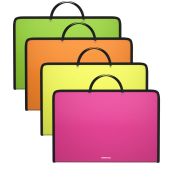 Портфель пластик А4 на молнии 1отд. ErichKrause Matt Neon 55413 ассорти