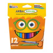Фломастеры 12цв. «Аквафломик» ФК-12/2 карт.уп.