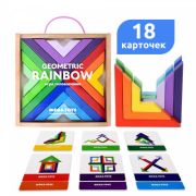 Геометрический конструктор в деревянной коробке 19922