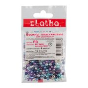 Бусина «Zlatka» MIX пластик PB 4 мм 10 г ± 0.2 г №08 ассорти