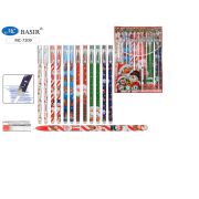 Ручка со стираемыми чернилами гелевая: «НОВОГОДНИЕ»; яркий, цветной корпус с рисунком /ассорти/; тол