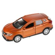 Модель NISSAN QASHQAI длина 12см, двери, багаж, инерц, золотой., кор. Технопарк