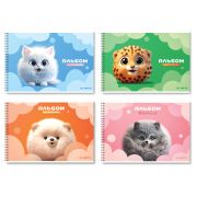 Альбом д/рисования 24л. на гребне АР4гр24 12840 «Пушистики», эконом