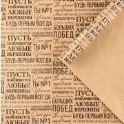 Бумага упаковочная крафт 50*70см Пожелание 10175159