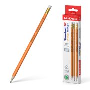 Карандаш пласт. с ластиком НВ ErichKrause Standard triangle 101 Orange 55264 трехгран.
