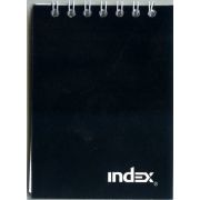 Блокнот А7 гребень 40л. INDEX INLcl-7/40bl черный