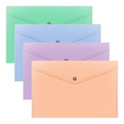 Папка на кнопке А4 ErichKrause Matt Pastel Bloom 61142 непрозр. ассорти