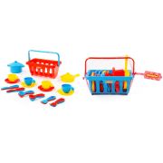 Набор посуды  «TOP chef» с корзинкой №2 на 4перс. (в сеточке) 42651