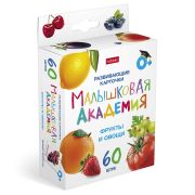 Обучающие карточки 60шт. «Малышковая Академия» НП_32980 Фрукты и Овощи