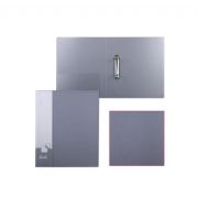 Папка на 2-х кольцах А4 40мм пластик 0,8мм/d-32мм  0812/2R  серая+карм