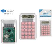 Калькулятор карманный Basir KK-1020-3 8разр., питание от батареек 85*55 розовый