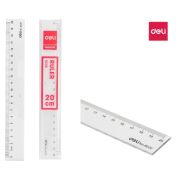 Линейка пласт. 20см DELI Е6220 прозрачная
