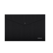 Папка на кнопке А4 ErichKrause® Diamond Total Black 54877 полупрозр. черная