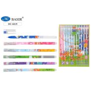 Ручка пиши-стирай МС-6029 «ЛИСЯТА» СИНЯЯ гелевая 0.5мм