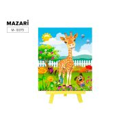 Алмазная мозаика с мольбертом 21х25 см M-10375 ЖИРАФ В САДУ