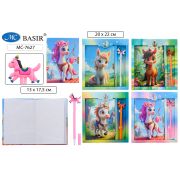 Блокнот дет. МС-7627 ЛОШАДКИ 48л. 17,5*13см в под.уп. + шарик.ручка