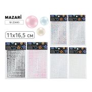Наклейки M-20445 Стразы пластик 11*16.5 см, 6 дизайнов