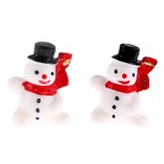 Миниатюра кукольная «Снеговик с шарфом», 1 шт., размер — 3.3×2.7 см