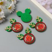 Декор для творчества войлок, пластик блеск «Оленьи рожки», 5×5 см