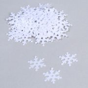 Пайетки «Снежинка» 20 г, цвет белый, 23 мм