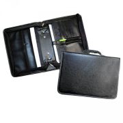 Папка деловая А4+ №83 черн.люкс с ручкой 6Д83