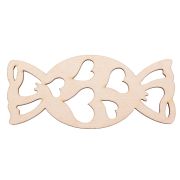 Деревянная заготовка из фанеры ВД-1198 Подвеска «Конфетка резная №1» 4 х 9 х 0.3 см