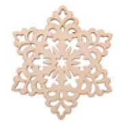 Деревянная заготовка из фанеры ВД-1201 Подвеска «Снежинка №3» 8х9см