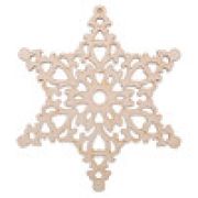 Деревянная заготовка из фанеры ВД-1201 Подвеска «Снежинка №5» 8х9см