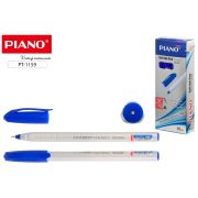 Ручка на масл. основе Piano PT-1159-10 синяя  игол., белый, треуг. корп. 140мм перлам.
