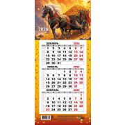Календарь трехсекц. 2026 108*245 мини-трио на магните 9370 Символ года лошадь