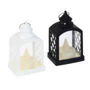 Светильник декор. LED в виде фонаря, 5,5x4,5x9см, PP, 3хAG10, 1 режим, 2 дизайна