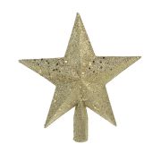 Наконечник на елку “Звезда” 344-162 18.5x20 см, глиттер, золото, пластик
