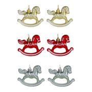 Набор декоративных украшений «Лошадки» 2шт, 8,3х2х6,8см, пластик, 3 цвета, арт.2