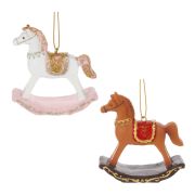 Сувенир Лошадка качалка полистоун, 7,3x2,5x7,8 см, 2 вида