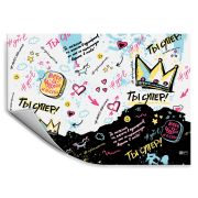 Плёнка цв. для уроков труда 50х70 см 66037 ТЫ СУПЕР! ПВХ 130 мкм