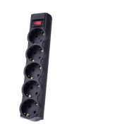 Perfeo сетевой фильтр «POWERX», 5,0м, 5 розеток, черный.