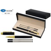 Подарочный набор металлическая ручка+2 запасных стержня МС-7787